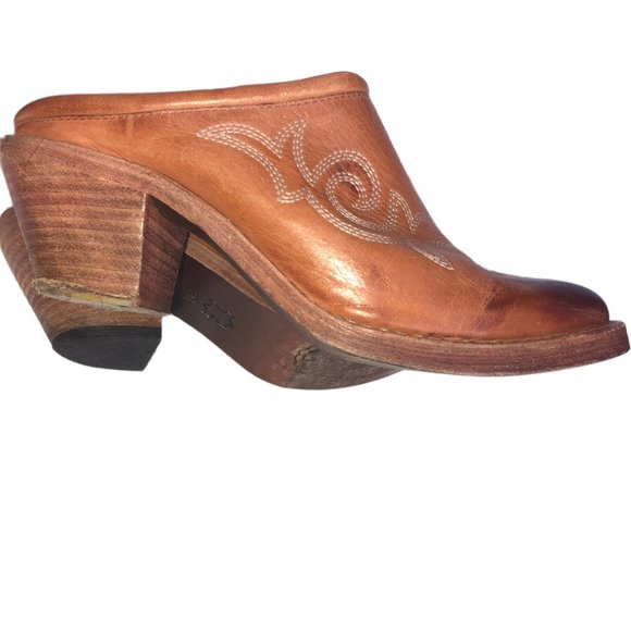 Lucchese Spirit Brown Western Cowboy bottie boots 6M - Picture 2 of 9